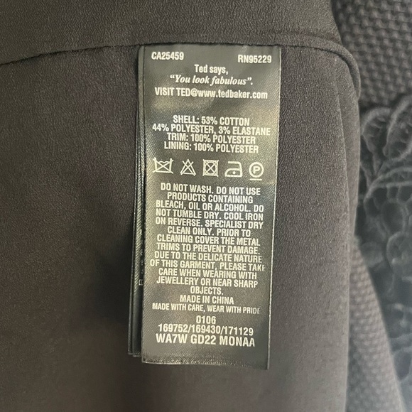 Ted Baker Monaa Lace Black Dress - Picture 11 of 13